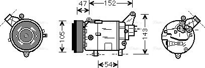 Ava Quality Cooling BWAK076 - Compressore, Climatizzatore www.autoricambit.com