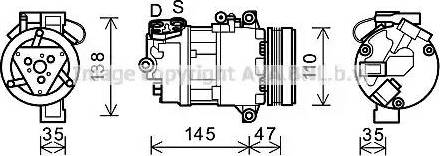 Ava Quality Cooling BWK395 - Compressore, Climatizzatore www.autoricambit.com