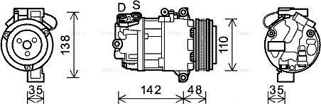 Ava Quality Cooling BWAK390 - Compressore, Climatizzatore www.autoricambit.com