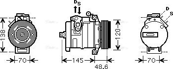 Ava Quality Cooling BWAK345 - Compressore, Climatizzatore www.autoricambit.com