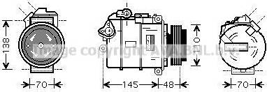 Ava Quality Cooling BWAK348 - Compressore, Climatizzatore www.autoricambit.com