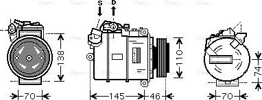 Ava Quality Cooling BWAK318 - Compressore, Climatizzatore www.autoricambit.com