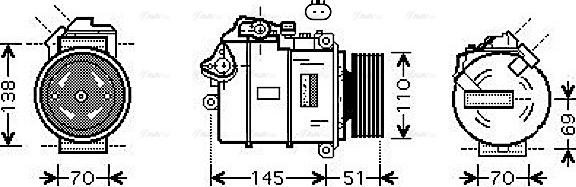 Ava Quality Cooling BWAK384 - Compressore, Climatizzatore www.autoricambit.com