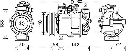 Ava Quality Cooling BWK551 - Compressore, Climatizzatore www.autoricambit.com