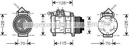 Ava Quality Cooling BW K074 - Compressore, Climatizzatore www.autoricambit.com