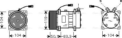 Ava Quality Cooling CLAK002 - Compressore, Climatizzatore www.autoricambit.com