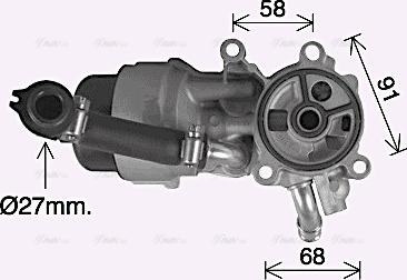 Ava Quality Cooling CN3307H - Radiatore olio, Olio motore www.autoricambit.com