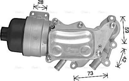 Ava Quality Cooling CN3337H - Radiatore olio, Olio motore www.autoricambit.com