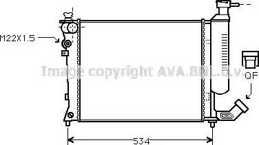 Ava Quality Cooling CN 2059 - Radiatore, Raffreddamento motore www.autoricambit.com