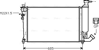 Ava Quality Cooling CN 2057 - Radiatore, Raffreddamento motore www.autoricambit.com