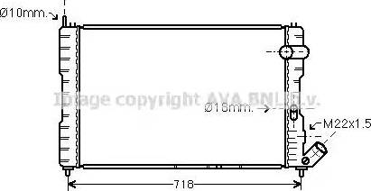 Ava Quality Cooling CN 2037 - Radiatore, Raffreddamento motore www.autoricambit.com