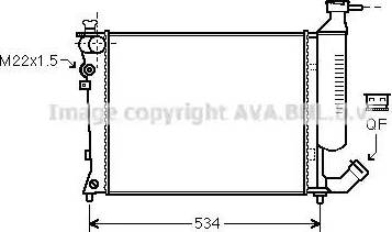 Ava Quality Cooling CN 2154 - Radiatore, Raffreddamento motore www.autoricambit.com