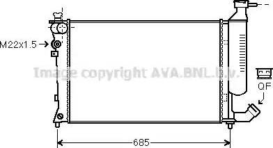 Ava Quality Cooling CN 2155 - Radiatore, Raffreddamento motore www.autoricambit.com