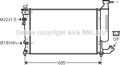 Ava Quality Cooling CN 2156 - Radiatore, Raffreddamento motore www.autoricambit.com