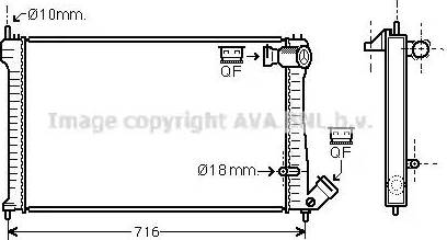 Ava Quality Cooling CN 2102 - Radiatore, Raffreddamento motore www.autoricambit.com