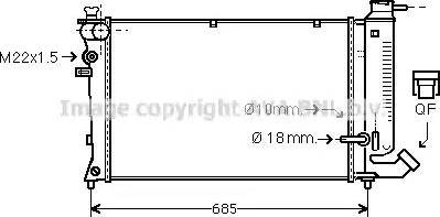 Ava Quality Cooling CN 2110 - Radiatore, Raffreddamento motore www.autoricambit.com