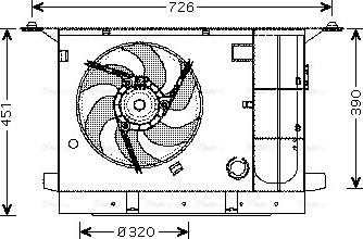 Ava Quality Cooling CN 7537 - Ventola, Raffreddamento motore www.autoricambit.com