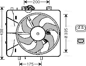 Ava Quality Cooling CN 7527 - Ventola, Raffreddamento motore www.autoricambit.com