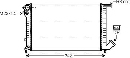 Ava Quality Cooling CNA2159 - Radiatore, Raffreddamento motore www.autoricambit.com