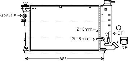 Ava Quality Cooling CNA2114 - Radiatore, Raffreddamento motore www.autoricambit.com