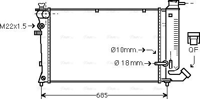 Ava Quality Cooling CNA2110 - Radiatore, Raffreddamento motore www.autoricambit.com