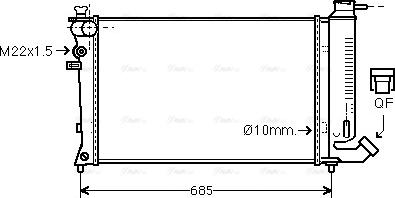Ava Quality Cooling CNA2112 - Radiatore, Raffreddamento motore www.autoricambit.com