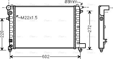 Ava Quality Cooling CNA2120 - Radiatore, Raffreddamento motore www.autoricambit.com