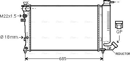 Ava Quality Cooling CNA2122 - Radiatore, Raffreddamento motore www.autoricambit.com