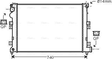 Ava Quality Cooling CNA2208 - Radiatore, Raffreddamento motore www.autoricambit.com