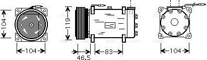 Ava Quality Cooling CNAK160 - Compressore, Climatizzatore www.autoricambit.com