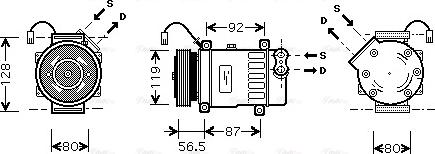 Ava Quality Cooling CNAK207 - Compressore, Climatizzatore www.autoricambit.com