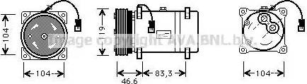 Ava Quality Cooling CNAK216 - Compressore, Climatizzatore www.autoricambit.com