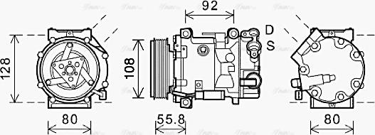 Ava Quality Cooling CNAK282 - Compressore, Climatizzatore www.autoricambit.com