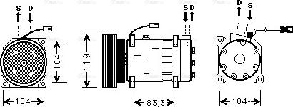 Ava Quality Cooling CN K179 - Compressore, Climatizzatore www.autoricambit.com