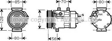 Ava Quality Cooling CN K254 - Compressore, Climatizzatore www.autoricambit.com