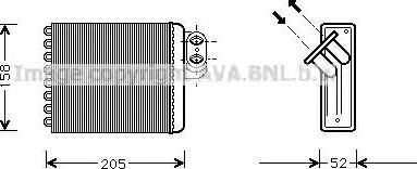 Ava Quality Cooling CR 6053 - Scambiatore calore, Riscaldamento abitacolo www.autoricambit.com