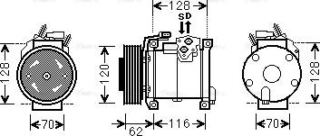 Ava Quality Cooling CRAK109 - Compressore, Climatizzatore www.autoricambit.com