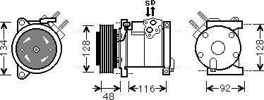 Ava Quality Cooling CRAK102 - Compressore, Climatizzatore www.autoricambit.com