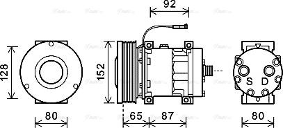 Ava Quality Cooling CSAK008 - Compressore, Climatizzatore www.autoricambit.com