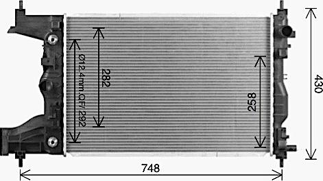 Ava Quality Cooling CT2086 - Radiatore, Raffreddamento motore www.autoricambit.com