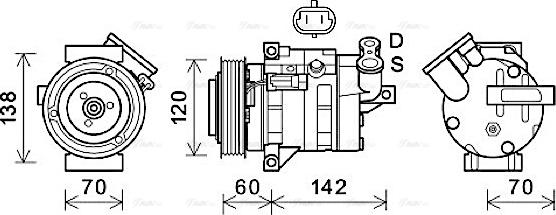 Ava Quality Cooling CTK052 - Compressore, Climatizzatore www.autoricambit.com