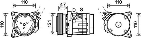 Ava Quality Cooling CTK036 - Compressore, Climatizzatore www.autoricambit.com