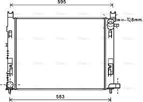 Ava Quality Cooling DA2007 - Radiatore, Raffreddamento motore www.autoricambit.com