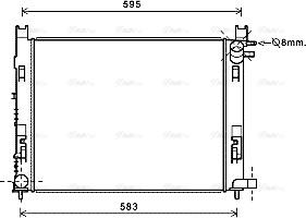 Ava Quality Cooling DAA2008 - Radiatore, Raffreddamento motore www.autoricambit.com