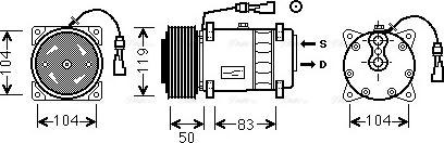 Ava Quality Cooling DFAK057 - Compressore, Climatizzatore www.autoricambit.com