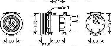 Ava Quality Cooling DFAK033 - Compressore, Climatizzatore www.autoricambit.com