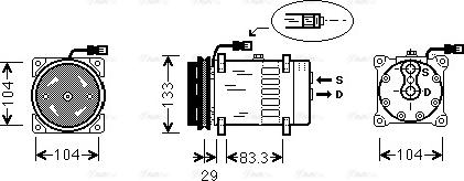 Ava Quality Cooling DFAK025 - Compressore, Climatizzatore www.autoricambit.com