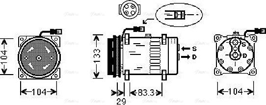 Ava Quality Cooling DFAK026 - Compressore, Climatizzatore www.autoricambit.com