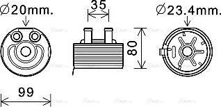 Ava Quality Cooling DN3431 - Radiatore olio, Olio motore www.autoricambit.com