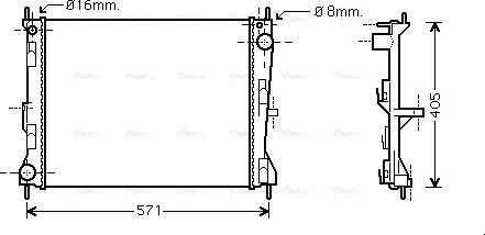 Ava Quality Cooling DNA2235 - Radiatore, Raffreddamento motore www.autoricambit.com